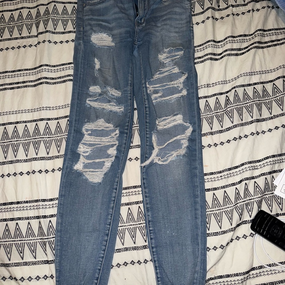 AE Distressed Blue Jeans